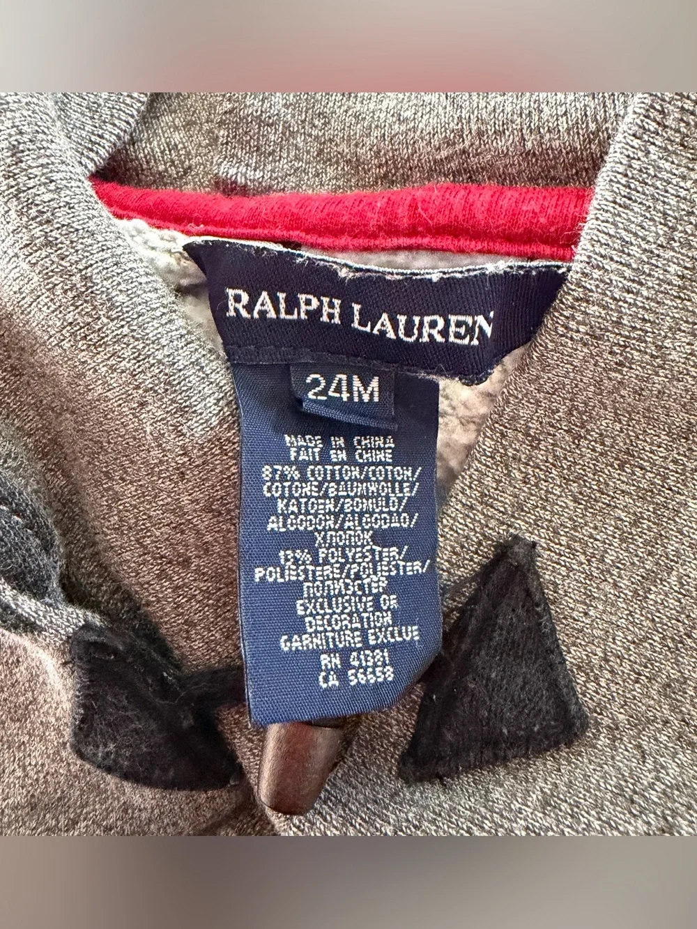 Ralph Lauren Baby Girl 24M Aztec Southwestern Toggle Tunic Top Sweater Ruffle